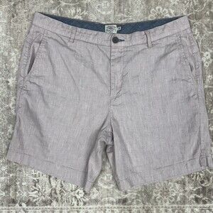 Faherty Men's Chino Shorts Linen Blend Blush Pink 35 Preppy Coastal Beach Casual